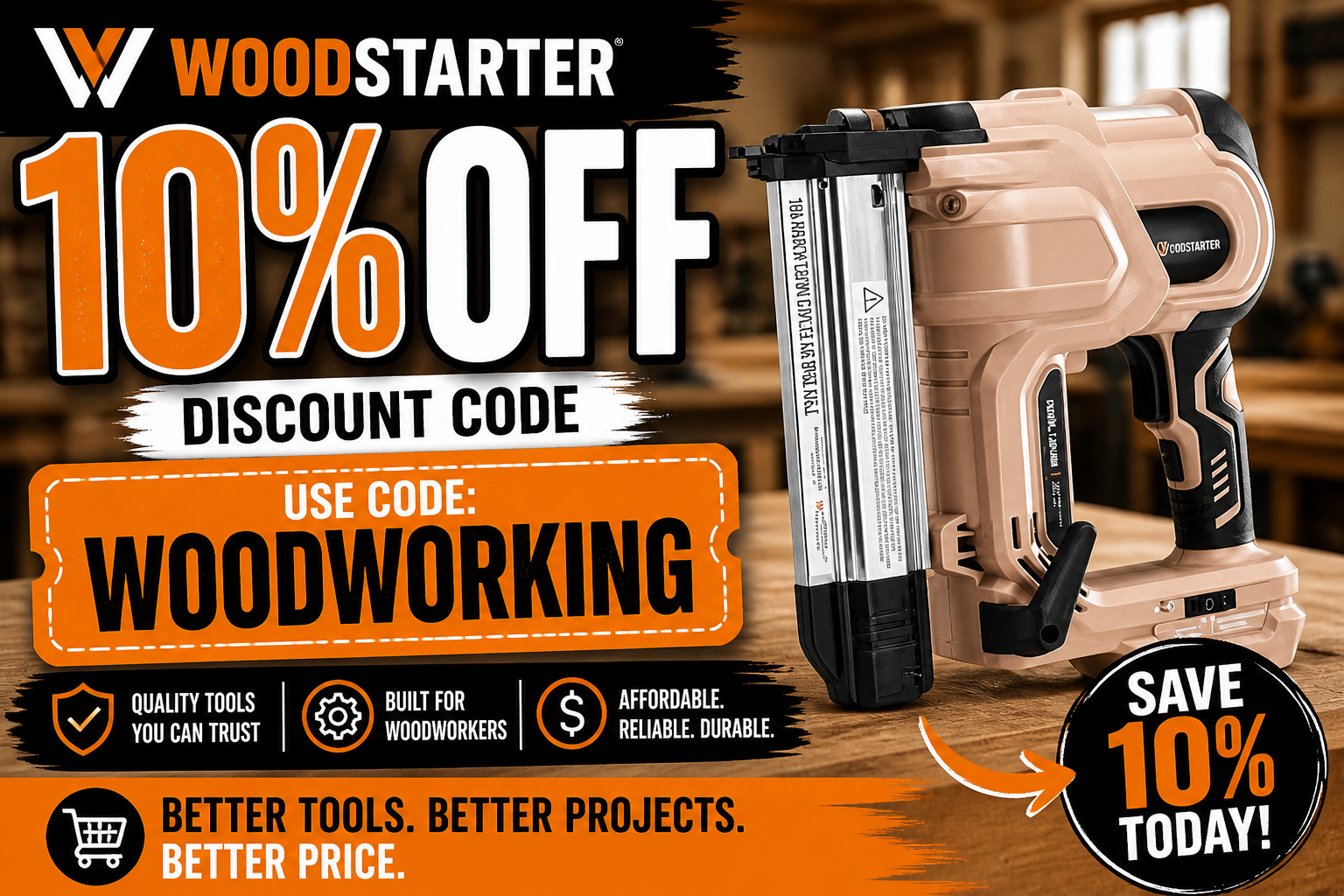 Woodstarter promo code WOODWORKING
